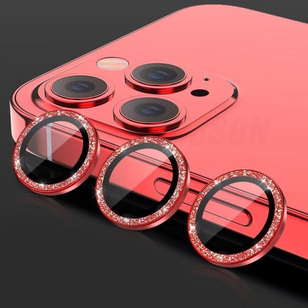 KAMERA STAKLO 14 PRO-14 PRO MAX DIAMOND CRVENA IPHONE
