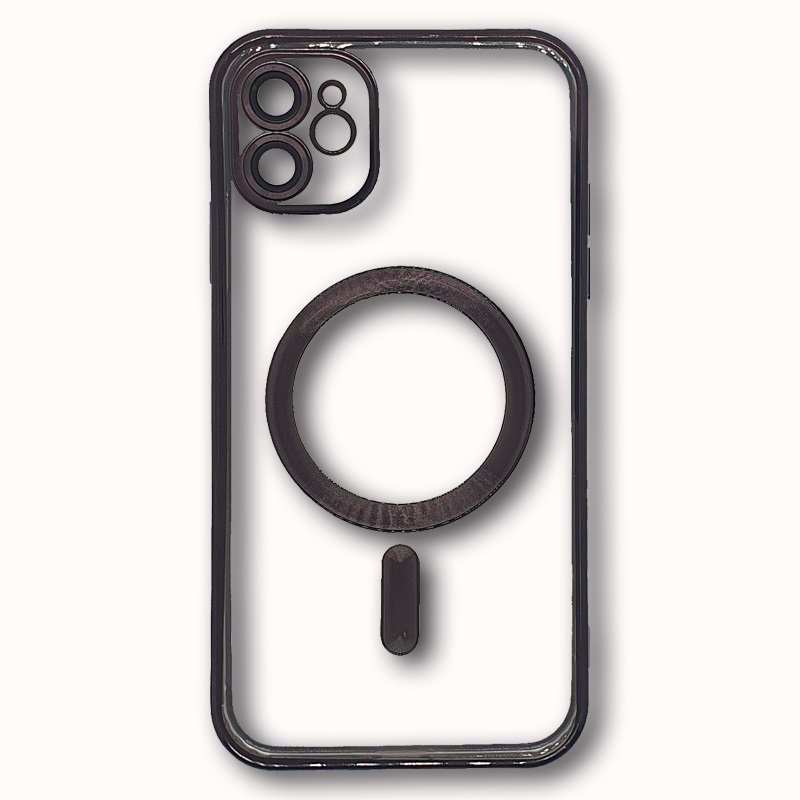 135254-0.jpeg MAGSAFE SILIKON IPHONE 11 CRNA SA ZASTITOM KAMERE - Image 1