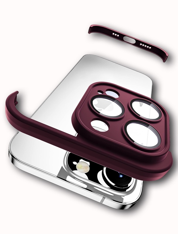 136240-0.jpeg LENS PROTECTOR IPHONE 13 PRO BORDO SILIKONSKA ZASTITA - Image 1