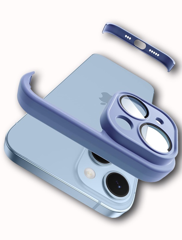 136245-0.jpeg LENS PROTECTOR IPHONE 14 PLAVA SILIKONSKA ZASTITA - Image 1
