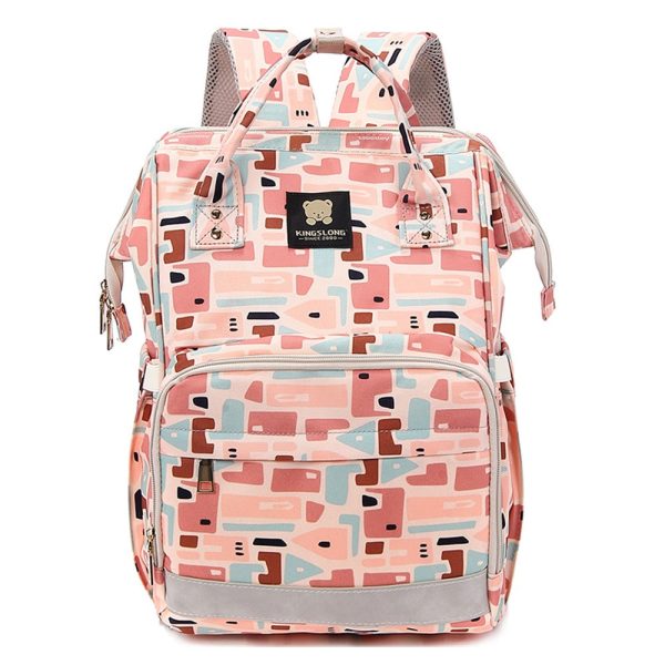 KINGSLONG PUTNICKI RUKSAK ZA MAME I BEBE  KLB190228PK- CAMO ROZA