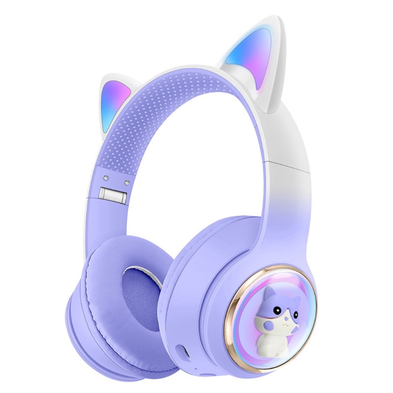 136956-0.jpeg BLUETOOTH SLUSALICE AKZ-60 CAT EAR 5.3BT LJUBICASTA - Image 1