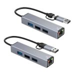 HC-78 2 U 1 4 PRIKLJUČKA USB-C/USB A PRIKLJUČNA STANICA S ETHERNETOM 100MBS