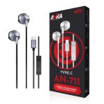 AN-711 Type-C stereo žičane slušalice s poništavanjem buke, gunmetal, dodatni prikaz 1