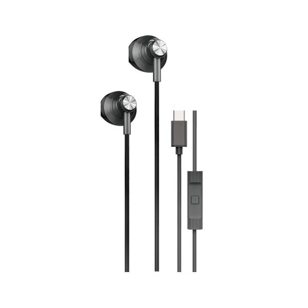 STEREO SLUSALICE AN-711 TYPE-C SA PONISTAVANJEM BUKE CRNE