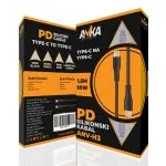 PD SILIKONSKI KABAL TYPE-C NA TYPE-C ANV-H3 1,5M LJUBICASTI  AN-KA