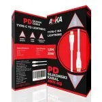 PD SILIKONSKI KABAL TYPE-C NA LIGHTNING ANV-H3 1,5M LJUBICASTI AN-KA