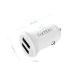 AUTO PUNJAC ES-CC33 2USB 2,4A BIJELI EARLDOM, dodatni prikaz 1