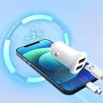 AUTO PUNJAC ES-CC33 2USB 2,4A BIJELI EARLDOM, dodatni prikaz 3