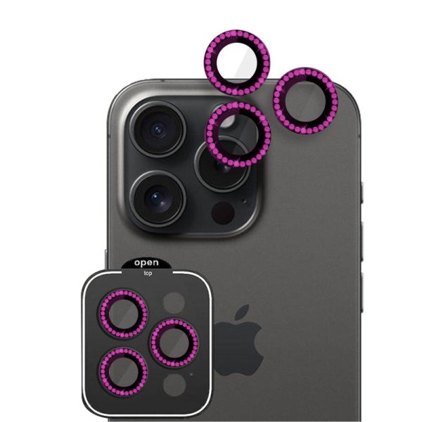 POSITIONER STAKLO KAMERE DIAMOND IPHONE 16 PRO/ 16 PRO MAX PINK