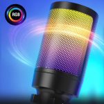 FIFINE RGB GAMING MIKROFON SA TRIPODOM A6V CRNI - Image 3