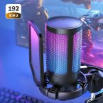 FIFINE RGB GAMING MIKROFON SA TRIPODOM A6V CRNI - Image 4