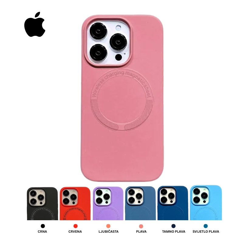 slike za web - 2026-07-09T144316.935 MagSafe silikonska maskica za iPhone u više boja s mekom mat završnom obradom