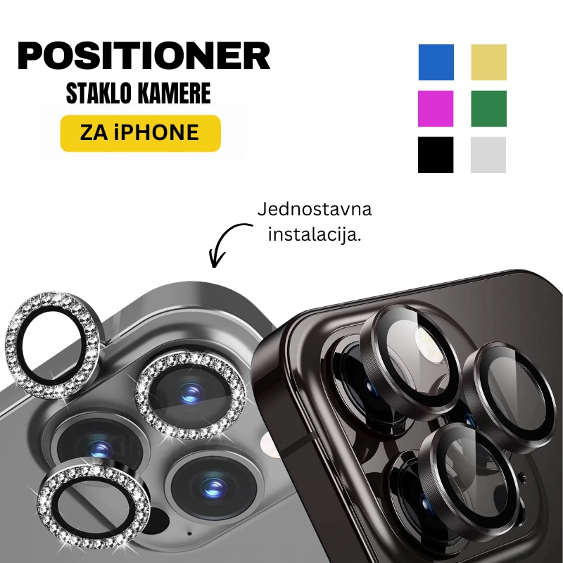 slike za web (36) Positioner zaštitno staklo kamere Metal i Diamond za iPhone sa preciznim okvirom za zaštitu objektiva