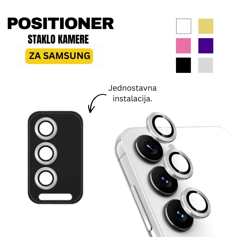 Positioner zaštitno staklo za kameru Samsung telefona sa preciznim poravnanjem
