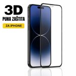 3D zaštitno staklo za iPhone sa crnim okvirom i punom zaštitom ekrana