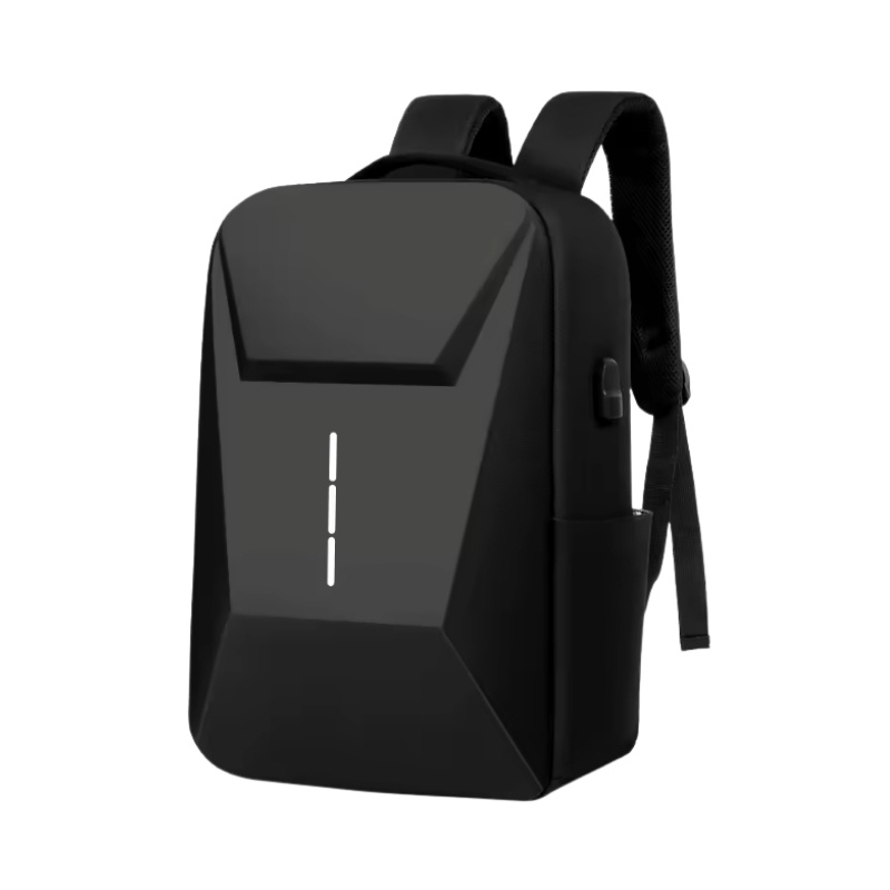 Crni laptop ruksak SHBO-R F-202 – moderan gradski ruksak s USB priključkom, vodootporan i praktičan za posao i putovanja.