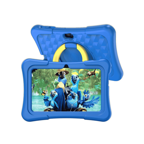 Plavi dječiji tablet PRITOM K7 PRO 7 inča sa 4GB RAM i 32GB memorije, idealan za učenje, igre i gledanje crtanih filmova.
