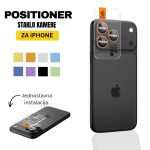 Positioner staklo kamere za iPhone 17 seriju, zaštita sočiva kamere sa preciznim poravnanjem