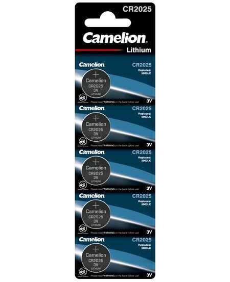 100729-0 CAMELION BATERIJA LITIUM BUTTONCELL CR2025 BP5 - Image 1