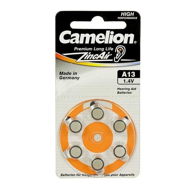 CAMELION BATERIJA ZINC-AIR A13 BP6