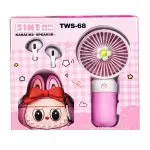 Poklon paket TWS-68 3 u 1 cute set rozi