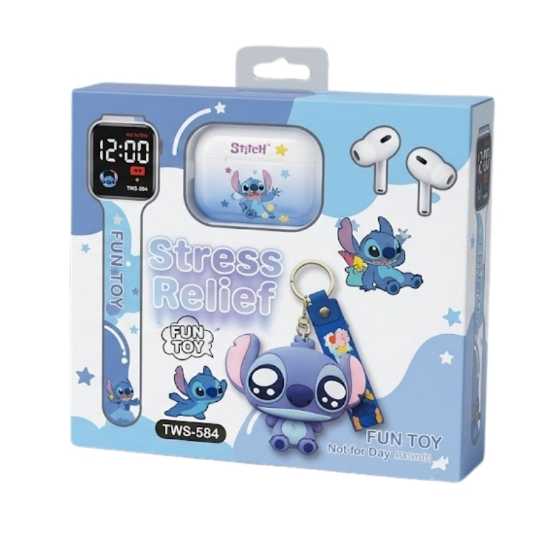 143861-0 Poklon paket TWS-S84 fun toy 3 u 1 watch + TWS + toy plava - Image 1