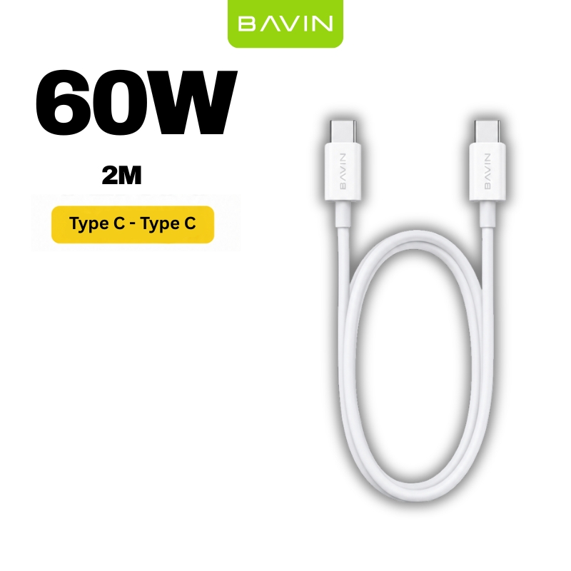 143922-0 BAVIN data kabal CB352 2 m 60 w USB-C na USB-C - Image 1
