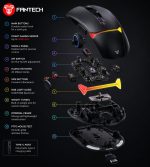 FANTECH Crypto WGC3 bežični gaming miš 10000 DPI, dodatni prikaz 1