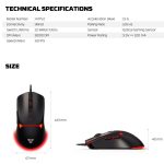 FANTECH Crypto II VX7V2 žični gaming miš 8000 DPI crni