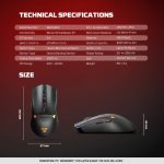 FANTECH Crypto II WG7V2RD bežični gaming miš 12000 DPI crni