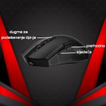 FANTECH Cruiser II WG11V2RD bežični gaming miš 2400 DPI crni