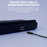 FANTECH ATOM61 MK211 crna mehanička gaming tastatura sa crvenim prekidačima