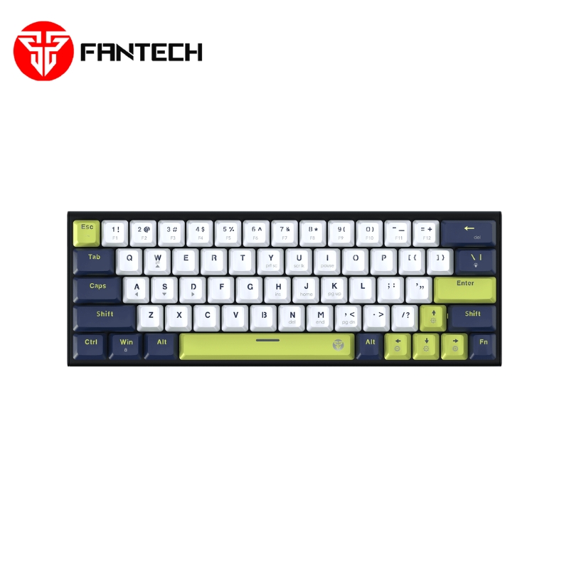 143933-0 Mehanička žičana tastatura ATOM63 MK874V2 mori bijelo-plava / crveni prekidač 60% raspored FANTECH - Image 1