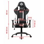 Gaming stolica FANTECH GC194 crna sa dimenzijama